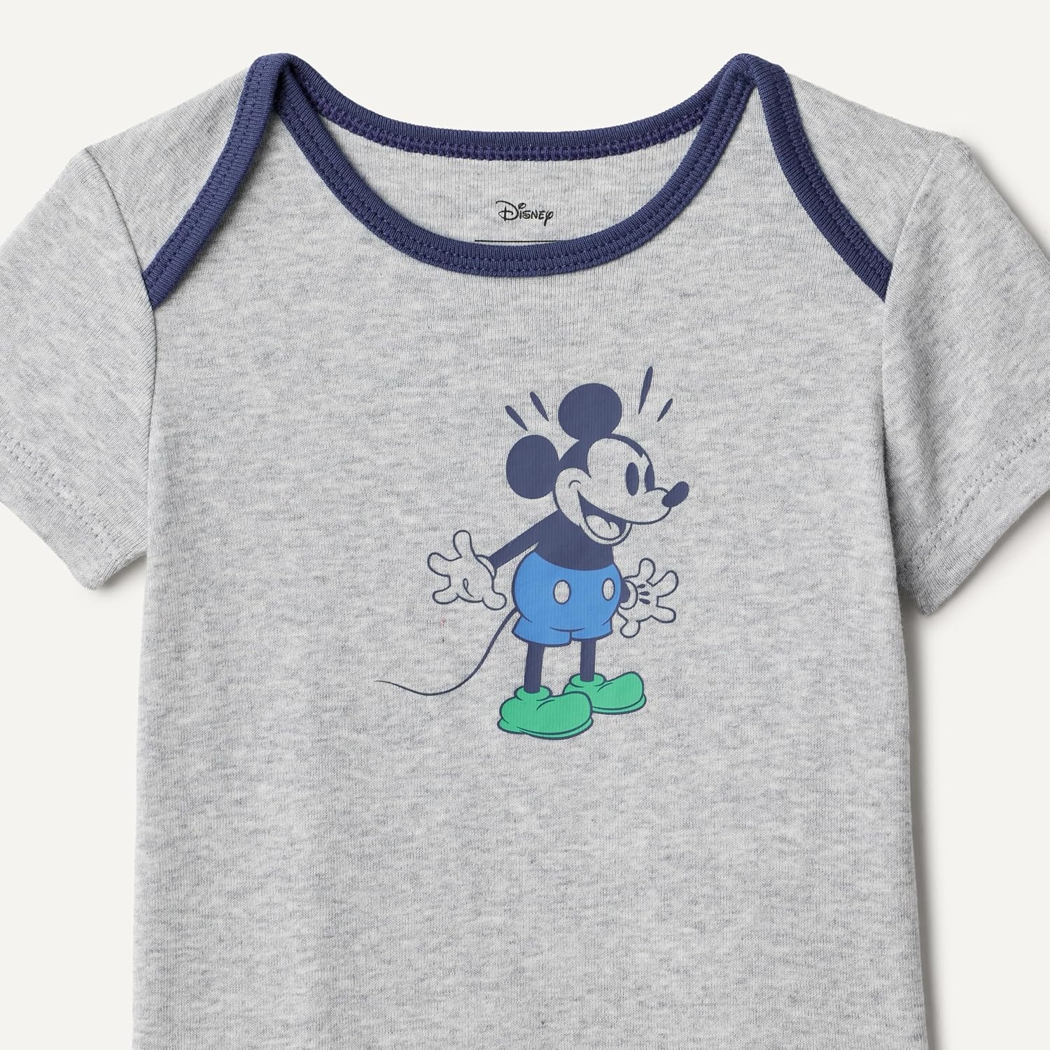 image:imageAmazon Essentials Disney Marvel Star Wars Unisex Babies SnugFit Cotton Footed Sleepers MultipacksMickey Oh Boy