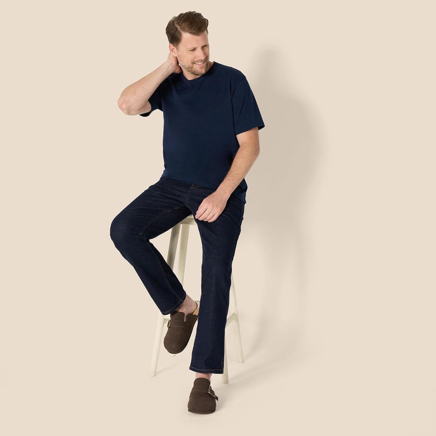 image:imageAmazon Essentials Mens Buckle Top Comfort ClogsBrown