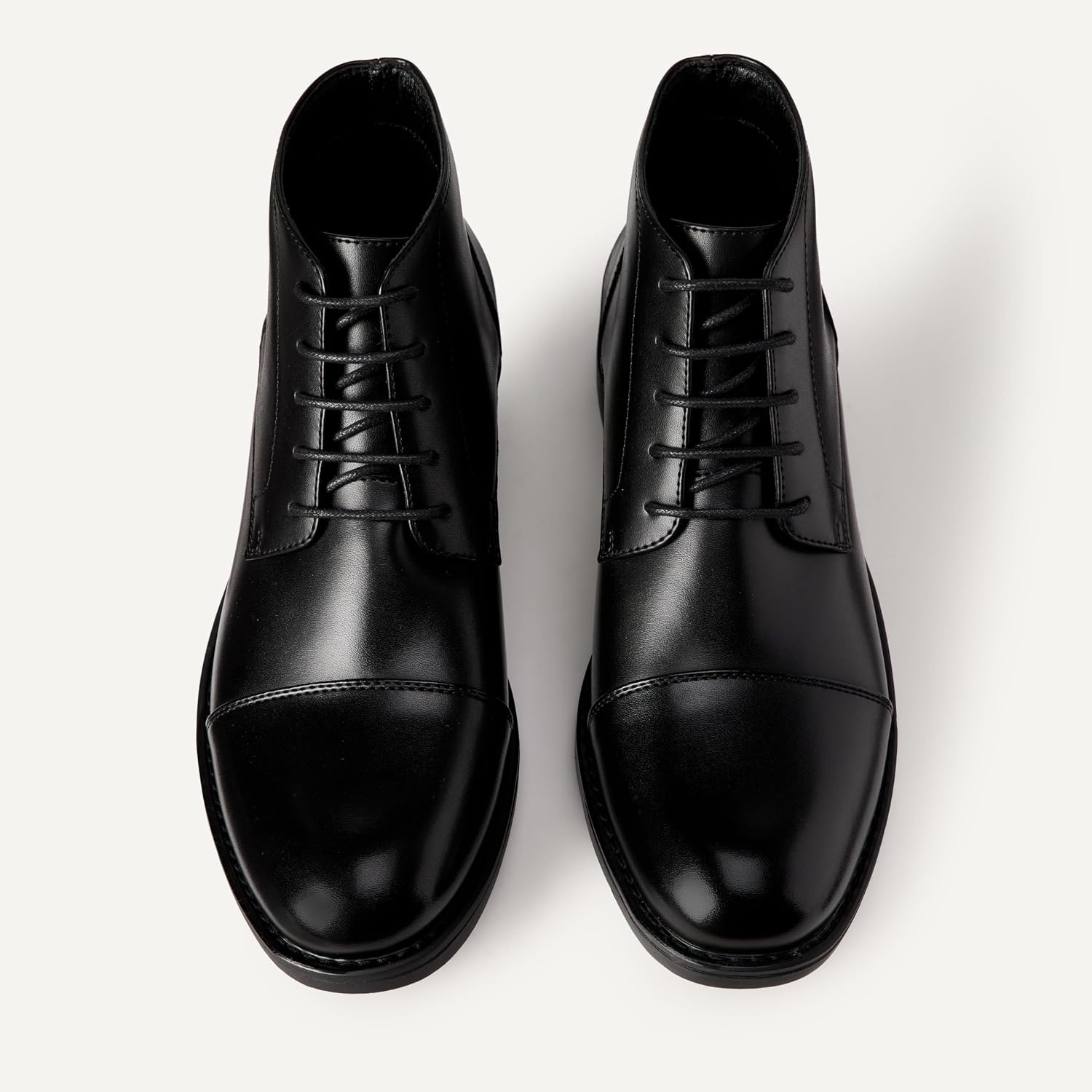 image:imageAmazon Essentials Mens Cap Toe Lace Up Ankle Dress BootsBlack