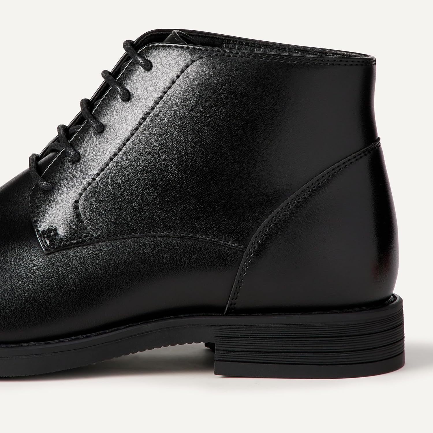 image:imageAmazon Essentials Mens Cap Toe Lace Up Ankle Dress BootsBlack