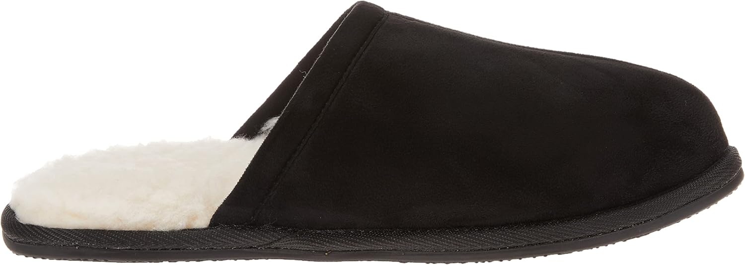 image:imageAmazon Essentials Mens Cozy Non Slip House SlippersBlack Microsuede