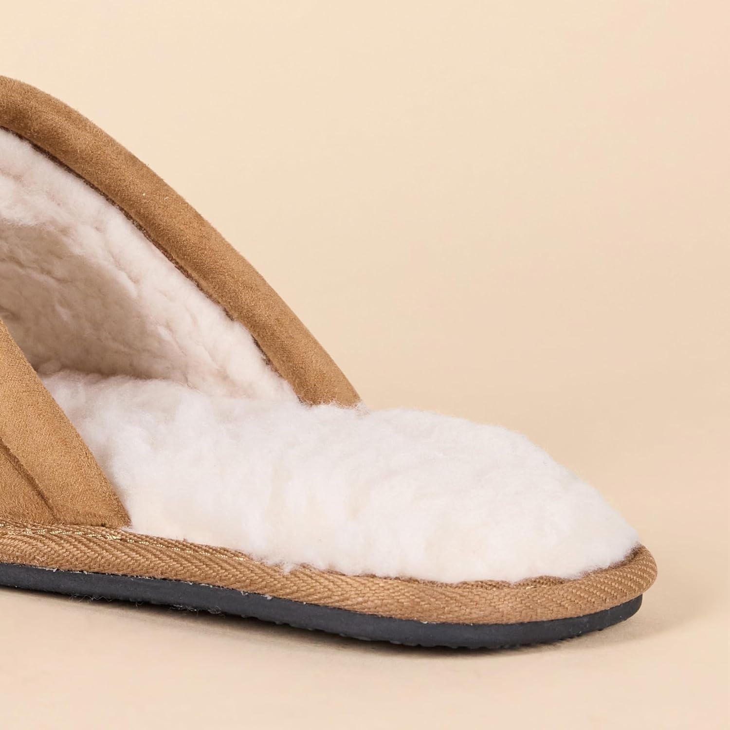 image:imageAmazon Essentials Mens Cozy Non Slip House SlippersChestnut Brown Microsuede