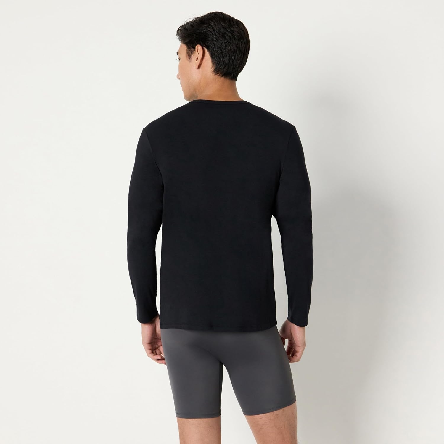 image:imageAmazon Essentials Mens Long Sleeve Super Soft Modal Undershirt Pack of 2Black