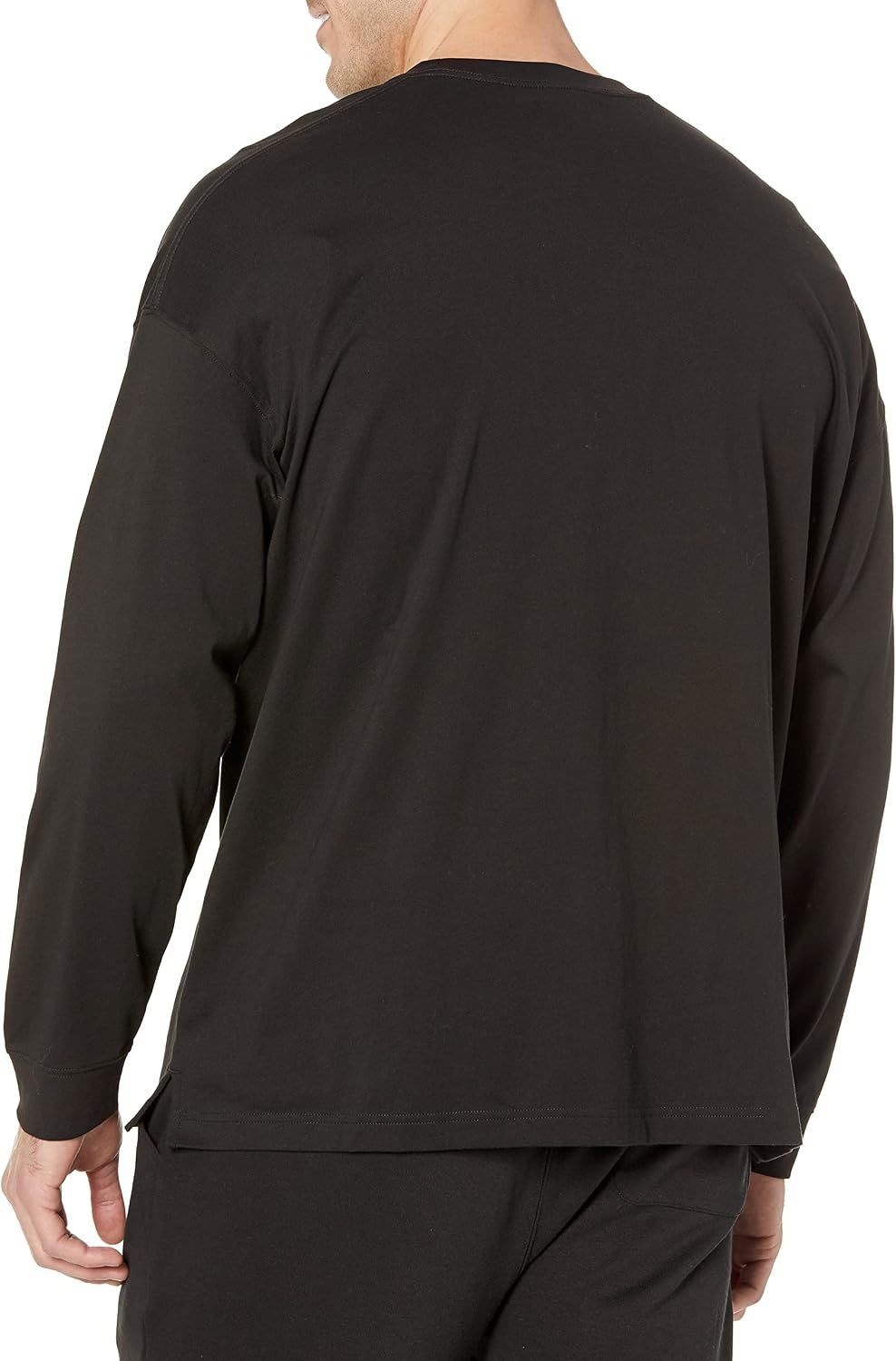 image:imageAmazon Essentials Mens OversizedFit LongSleeve Organic Cotton TShirtBlack
