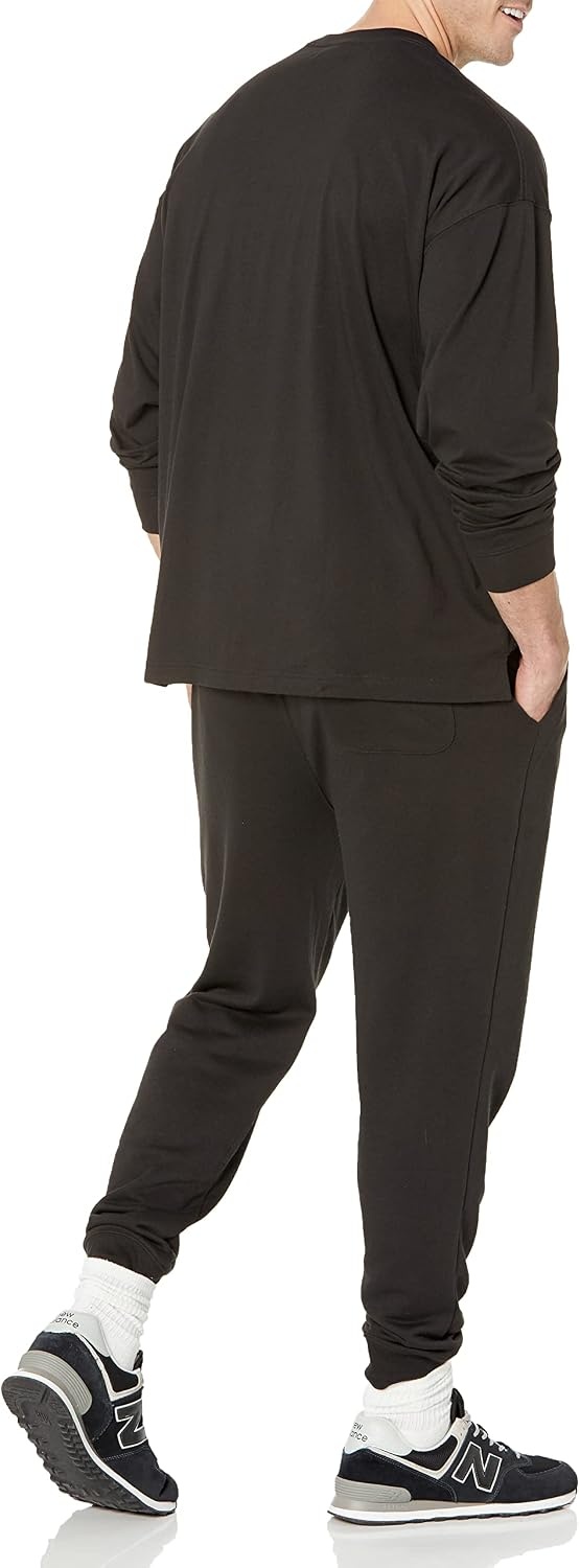 image:imageAmazon Essentials Mens OversizedFit LongSleeve Organic Cotton TShirtBlack