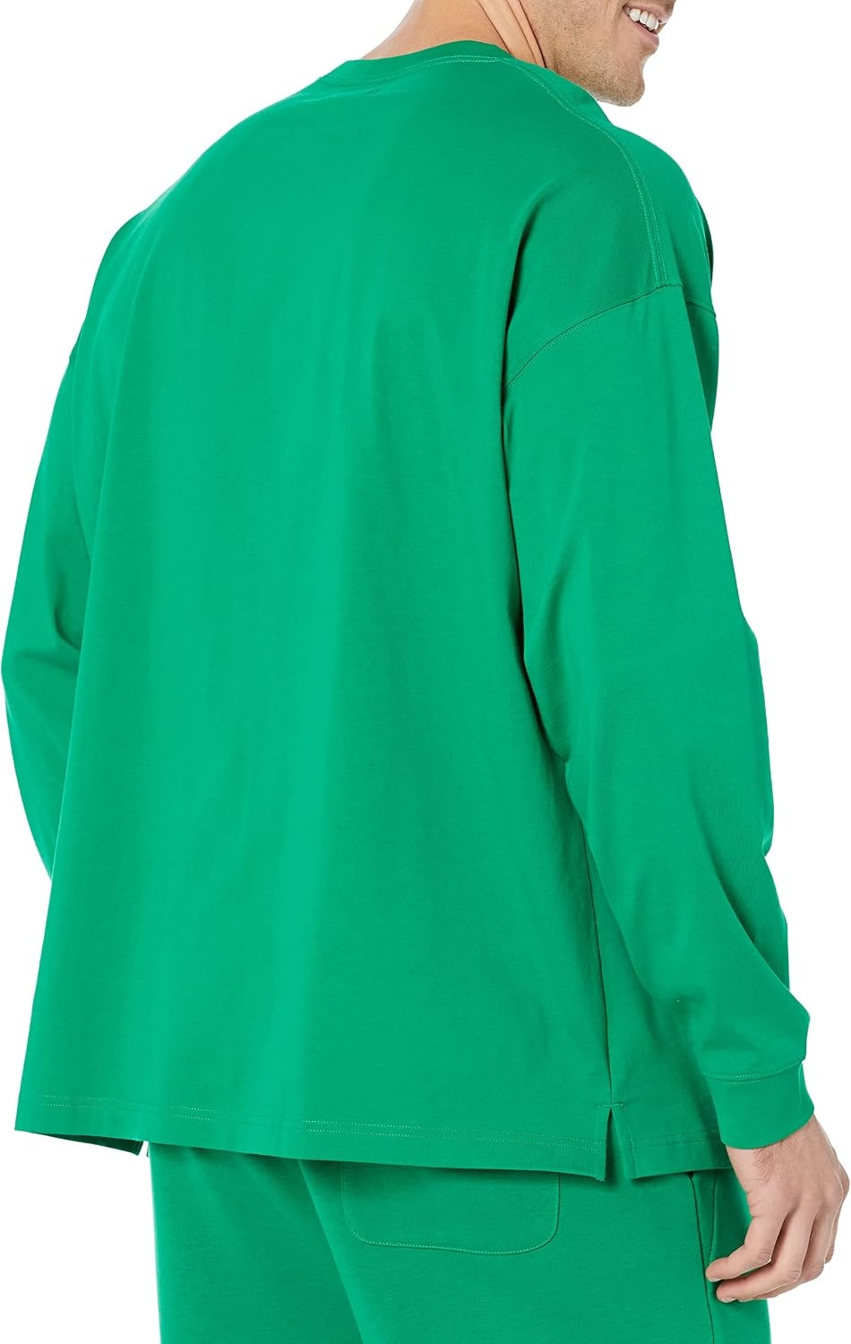 image:imageAmazon Essentials Mens OversizedFit LongSleeve Organic Cotton TShirtGreen
