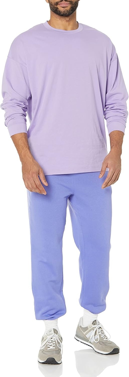 image:imageAmazon Essentials Mens OversizedFit LongSleeve Organic Cotton TShirtPurple