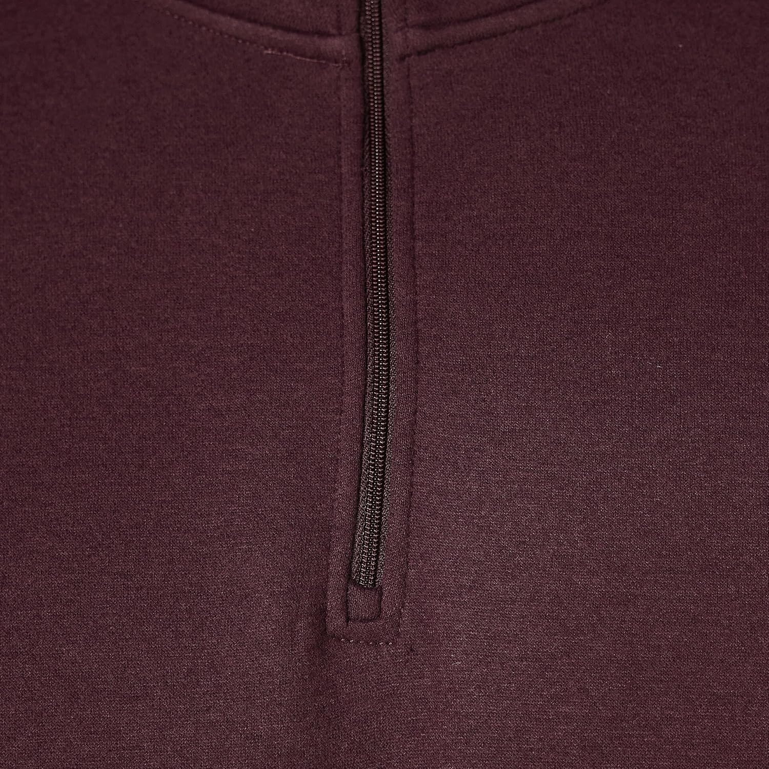 image:imageAmazon Essentials Mens Regular Fit LongSleeve QuarterZip Pullover Fleece Sweatshirt with Mock Neck MidweightBurgundy