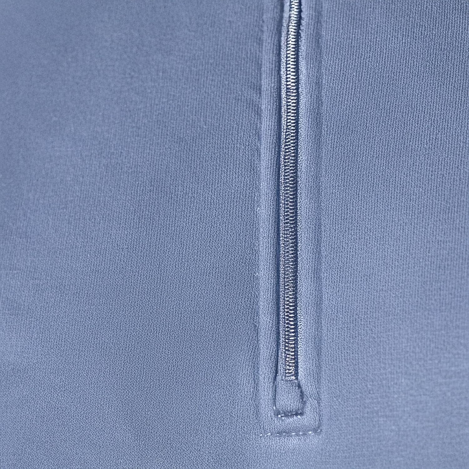 image:imageAmazon Essentials Mens Regular Fit LongSleeve QuarterZip Pullover Fleece Sweatshirt with Mock Neck MidweightDenim Blue