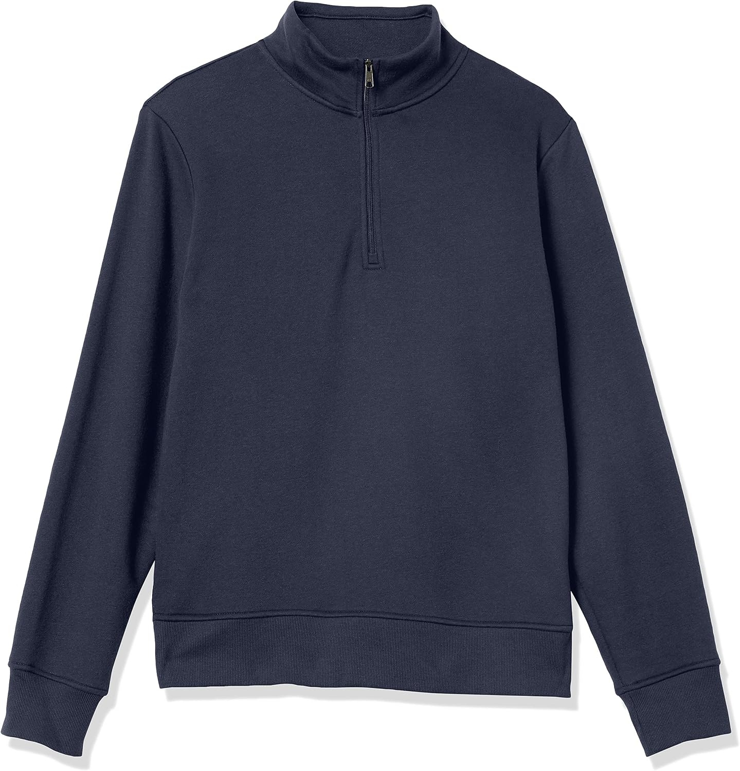 image:imageAmazon Essentials Mens Regular Fit LongSleeve QuarterZip Pullover Fleece Sweatshirt with Mock Neck MidweightNavy