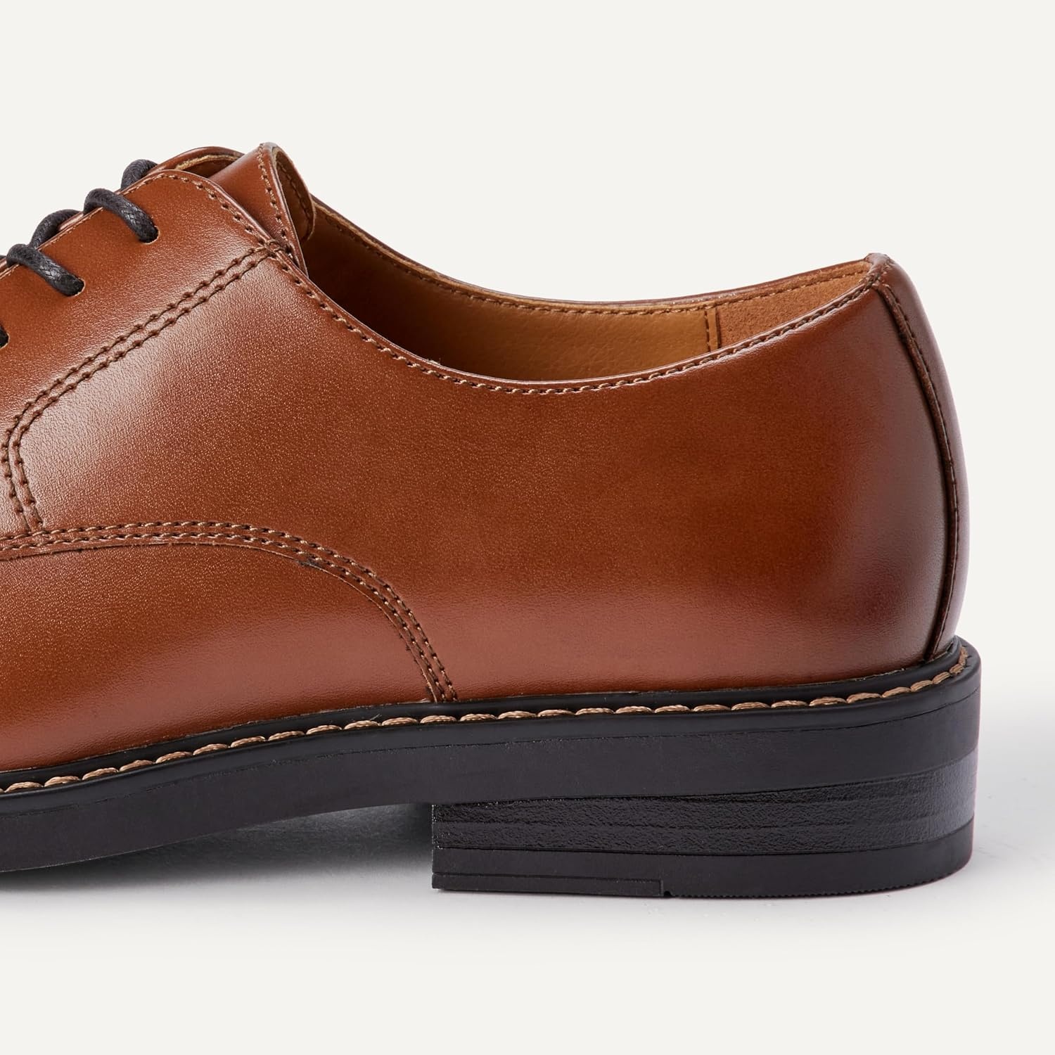 image:imageAmazon Essentials Mens Round Toe Derby Dress ShoesDark Tan