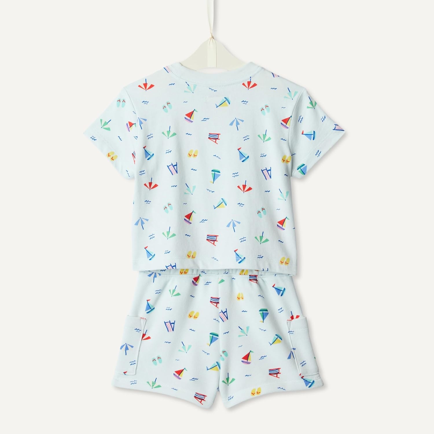 image:imageAmazon Essentials x Sofia Grainge Babies Toddlers and Boys TShirt and Short Play Set MultipacksPale Blue Beach