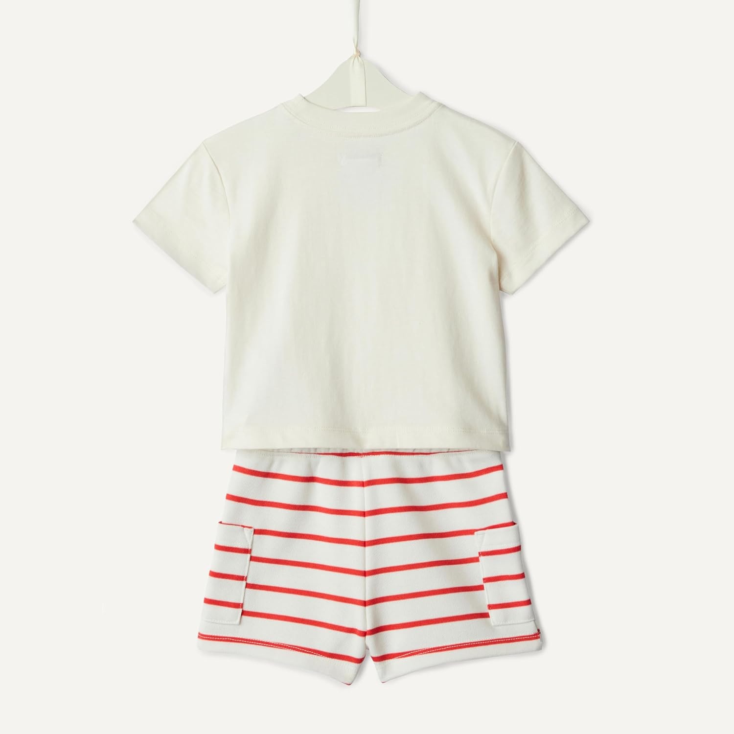image:imageAmazon Essentials x Sofia Grainge Babies Toddlers and Boys TShirt and Short Play Set MultipacksPetit SoleilUneven Stripe