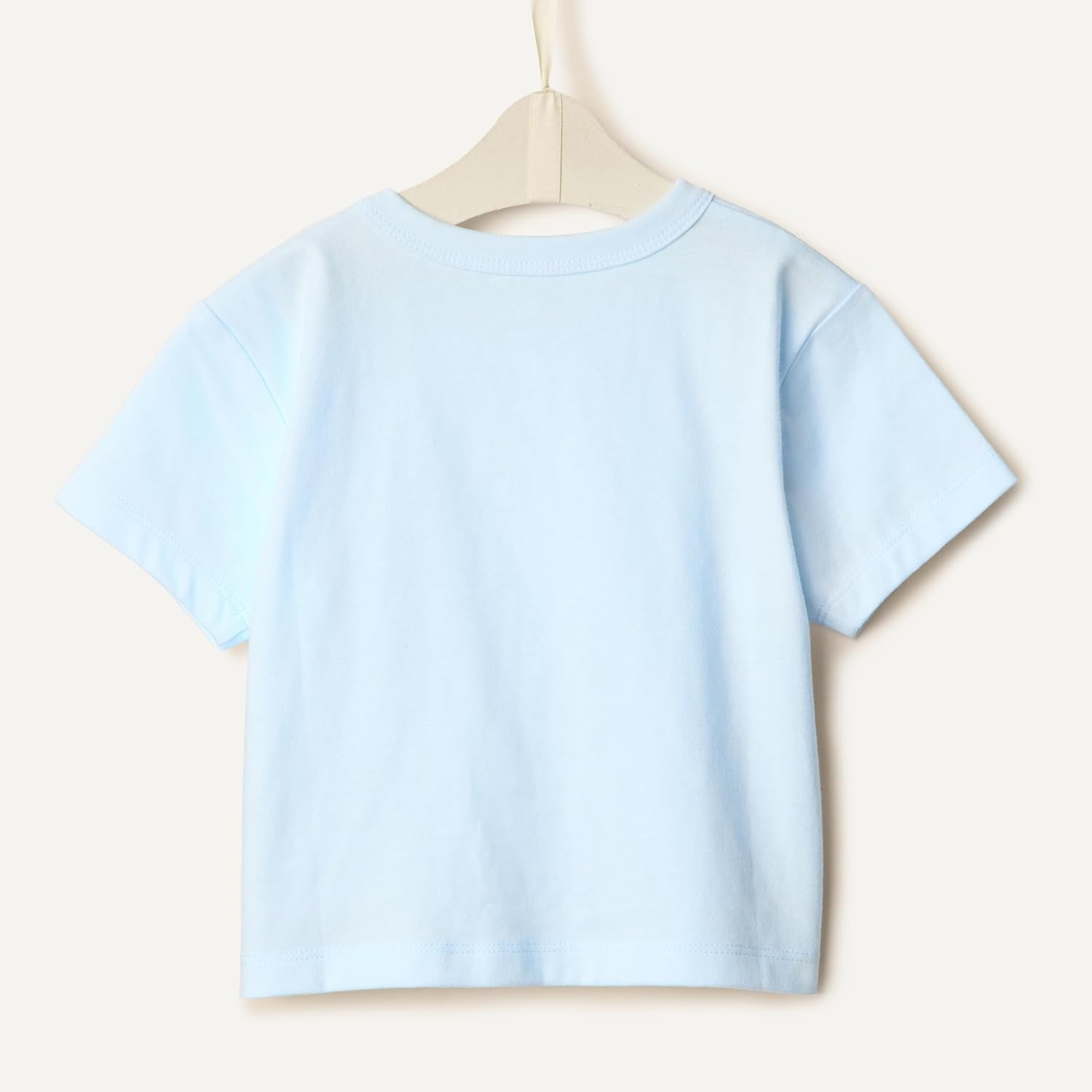 image:imageAmazon Essentials x Sofia Grainge Baby Boys Cotton Crewneck Short Sleeve TShirts with Shoulder SnapLight BlueStripe