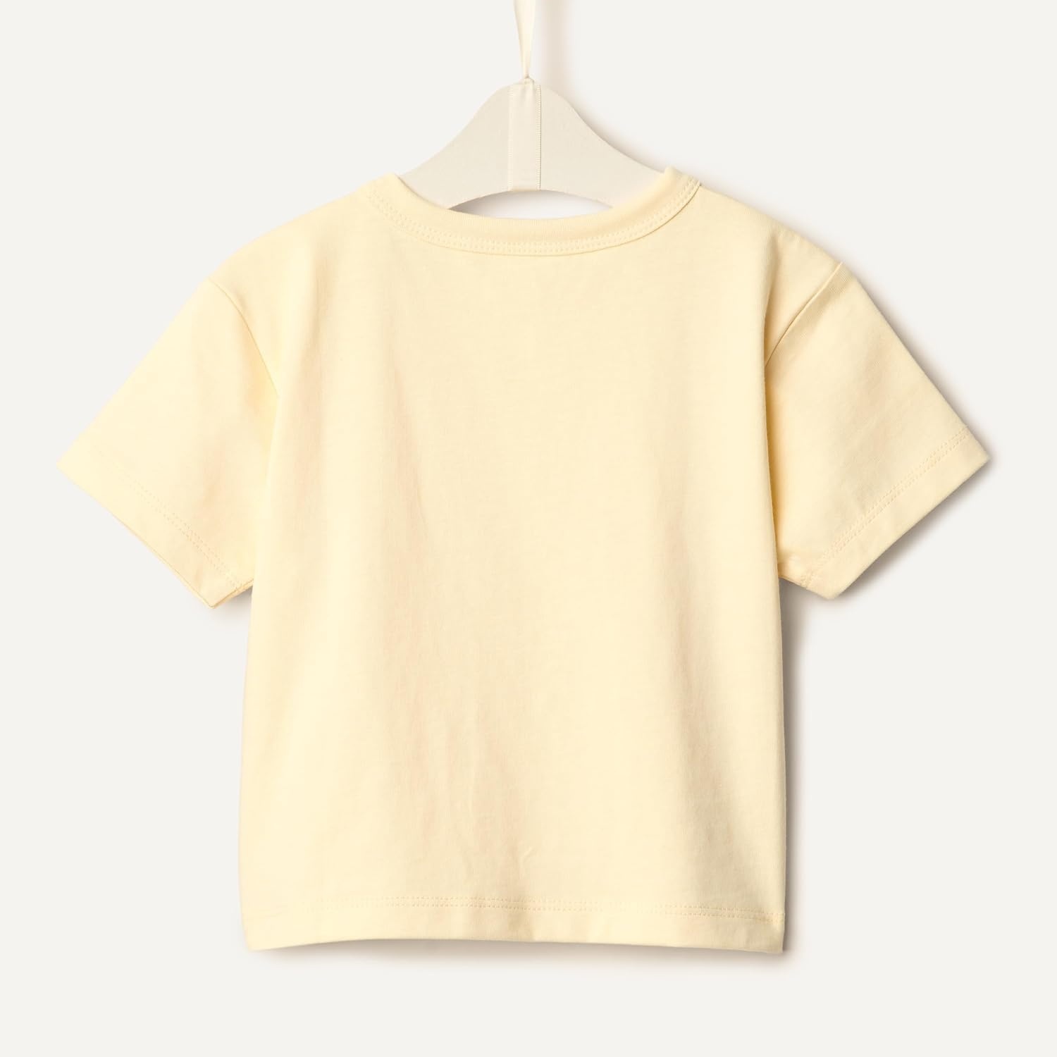image:imageAmazon Essentials x Sofia Grainge Baby Boys Cotton Crewneck Short Sleeve TShirts with Shoulder SnapPale YellowStripe
