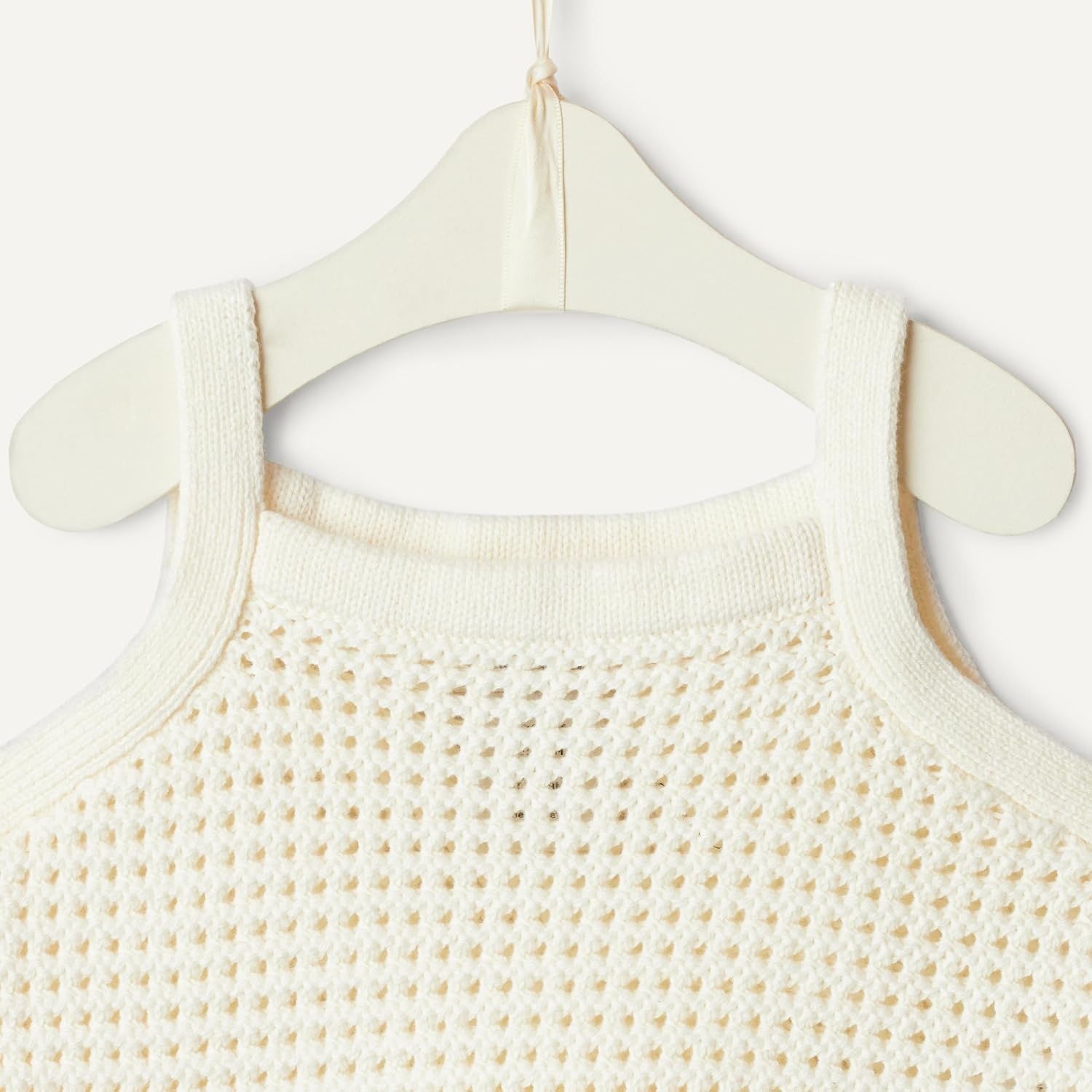 image:imageAmazon Essentials x Sofia Grainge Mommy amp Me Cotton Crochet Sweaters amp Tank SetsIvory