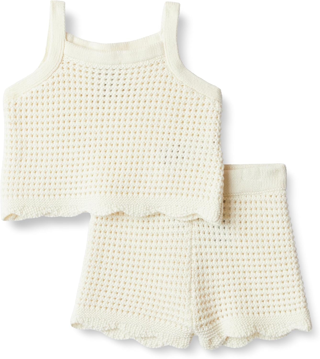image:imageAmazon Essentials x Sofia Grainge Mommy amp Me Cotton Crochet Sweaters amp Tank SetsIvory