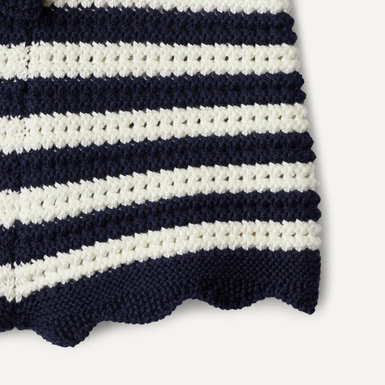 image:imageAmazon Essentials x Sofia Grainge Mommy amp Me Cotton Crochet Sweaters amp Tank SetsIvory Navy Polo Stripe