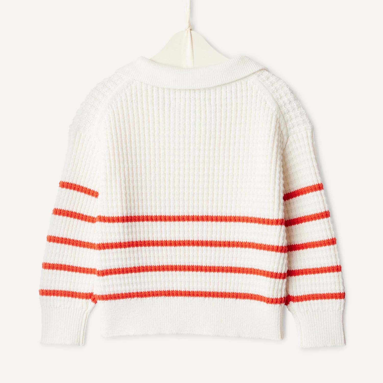 image:imageAmazon Essentials x Sofia Grainge Mommy amp Me Cotton Crochet Sweaters amp Tank SetsIvory Red Placed Thin Stripe