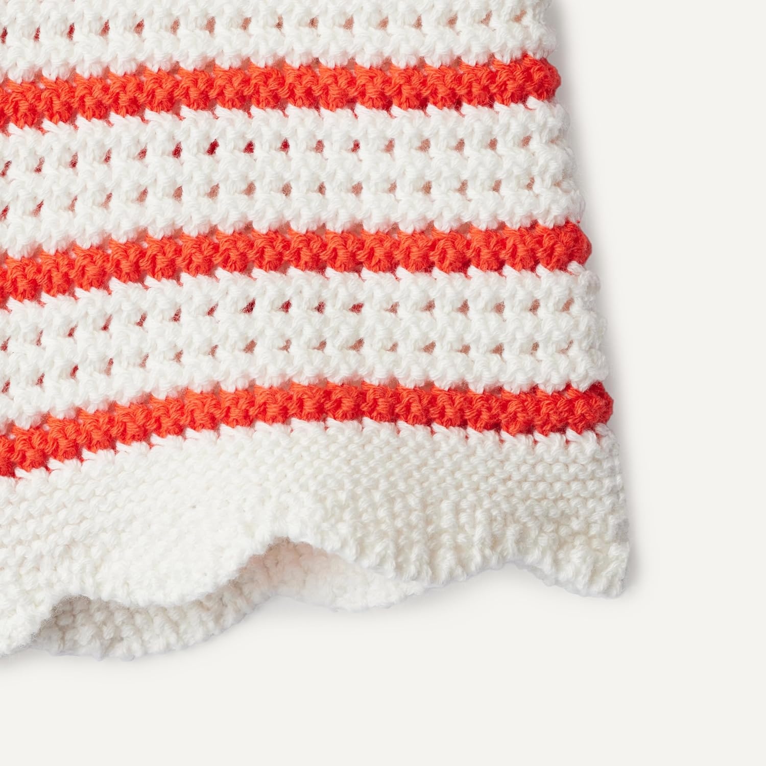 image:imageAmazon Essentials x Sofia Grainge Mommy amp Me Cotton Crochet Sweaters amp Tank SetsIvory Red Uneven Stripe
