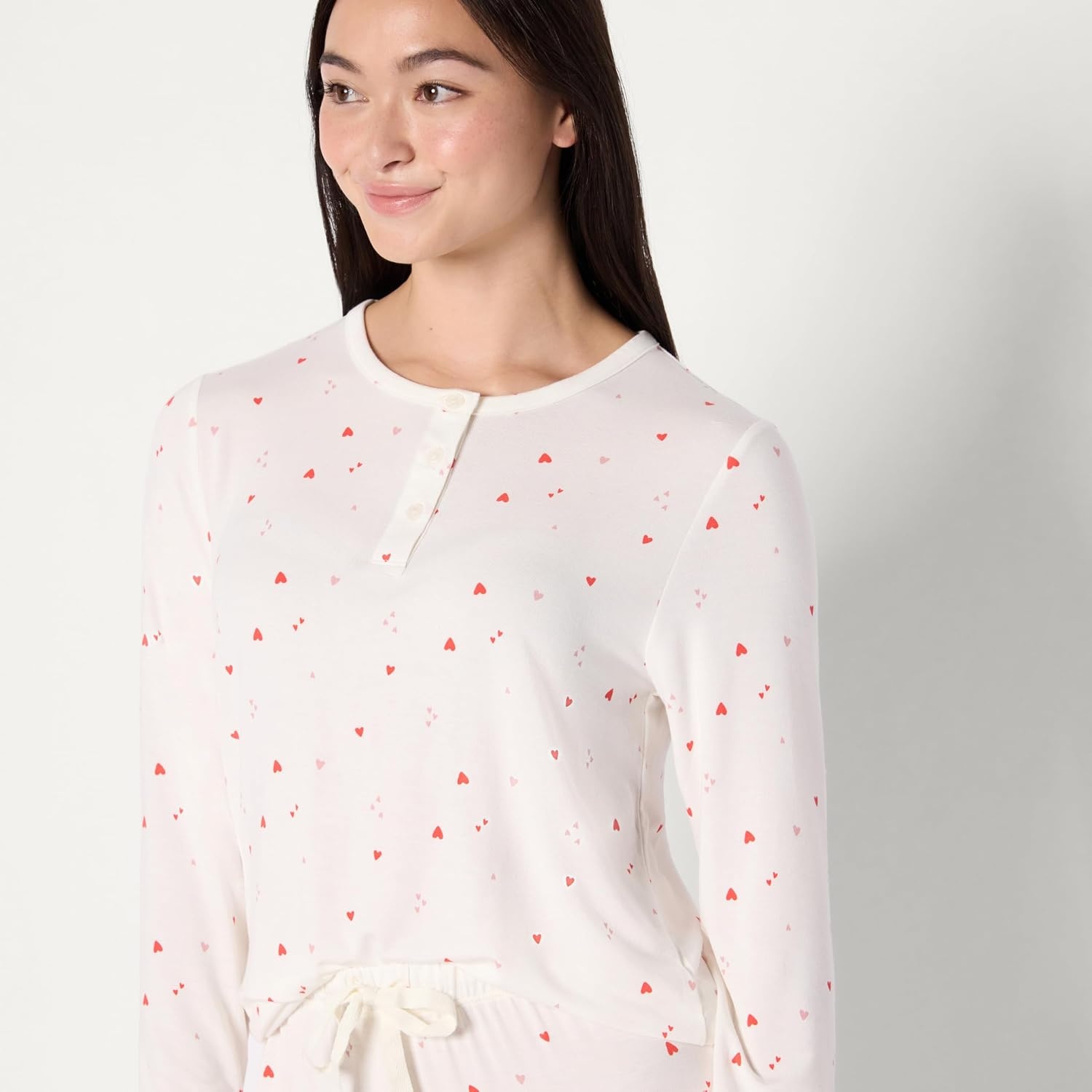 image:imageAmazon Essentials x Sofia Grainge Mommy and Me Long Sleeve Pajama SetIvory Multi Hearts