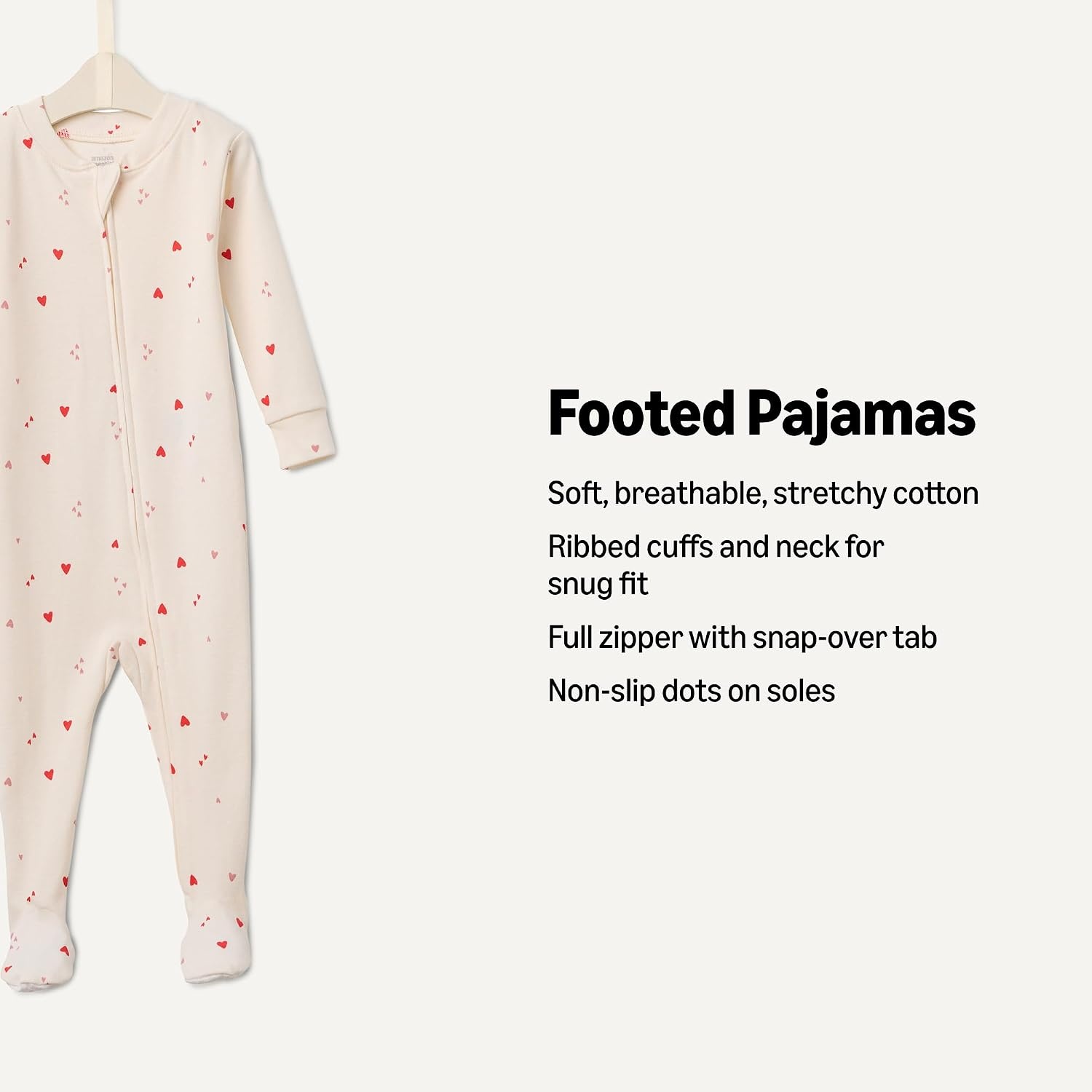 image:imageAmazon Essentials x Sofia Grainge Mommy and Me Long Sleeve Pajama SetIvory Multi Hearts
