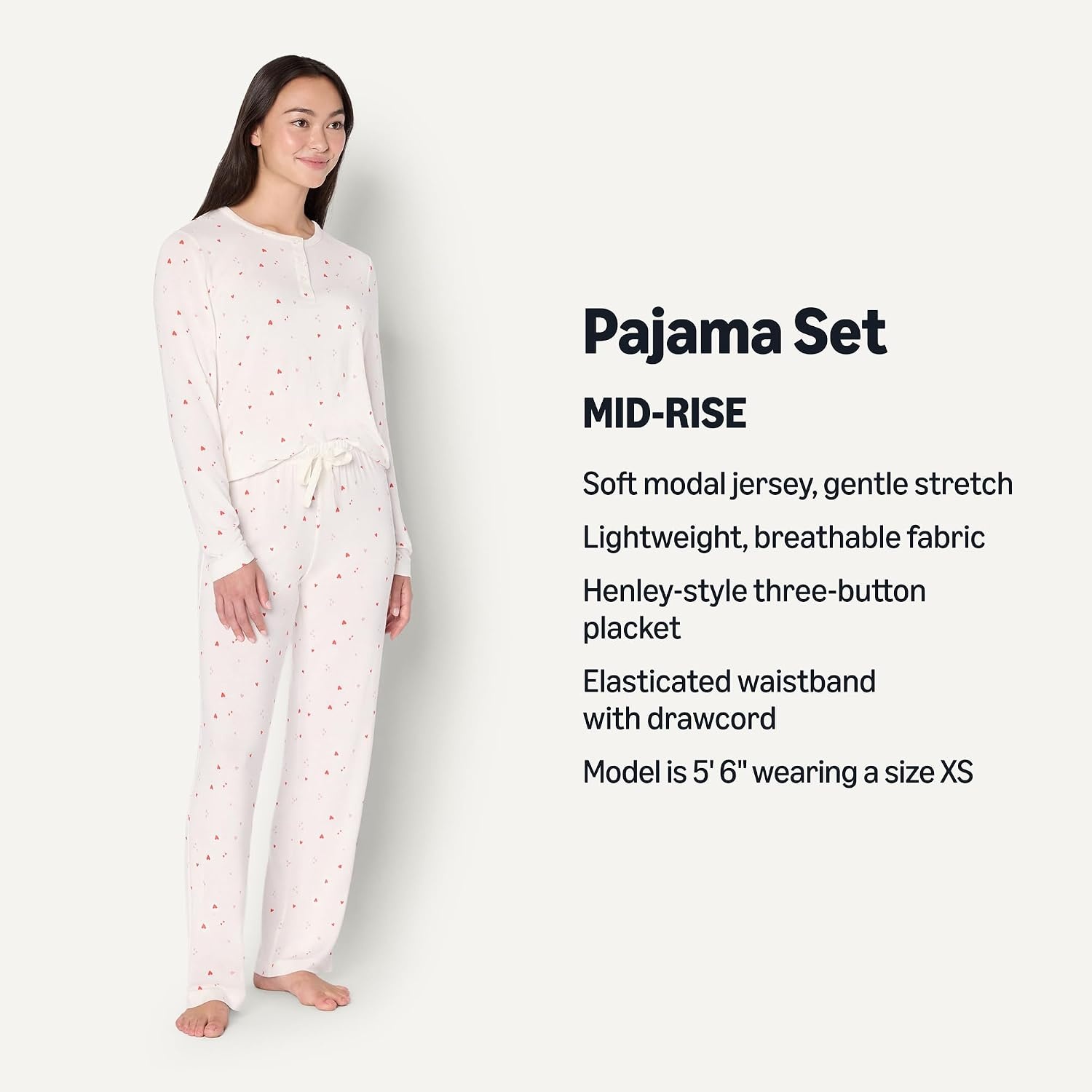 image:imageAmazon Essentials x Sofia Grainge Mommy and Me Long Sleeve Pajama SetIvory Multi Hearts
