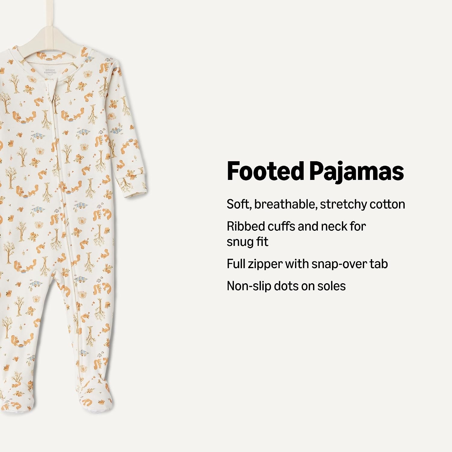 image:imageAmazon Essentials x Sofia Grainge Mommy and Me Long Sleeve Pajama SetIvory Squirrel Picnic