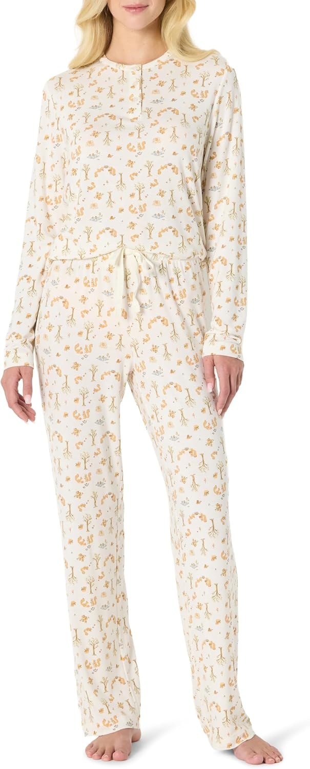 image:imageAmazon Essentials x Sofia Grainge Mommy and Me Long Sleeve Pajama SetIvory Squirrel Picnic