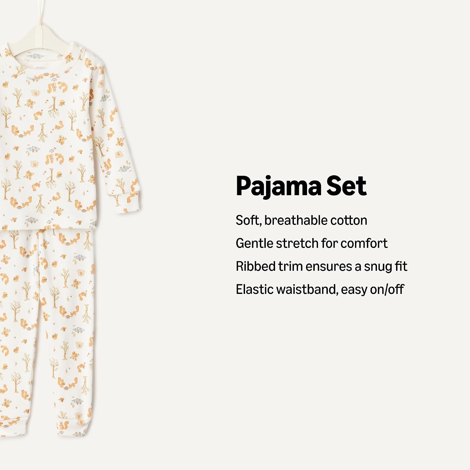 image:imageAmazon Essentials x Sofia Grainge Mommy and Me Long Sleeve Pajama SetIvory Squirrel Picnic