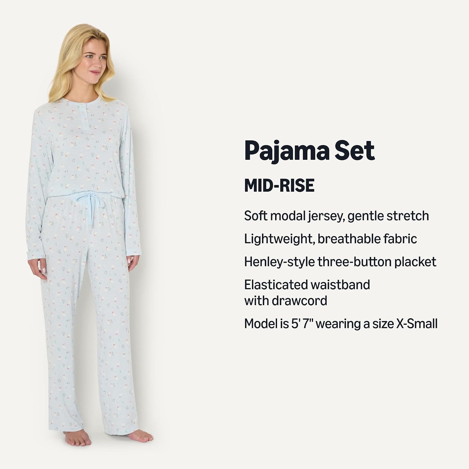 image:imageAmazon Essentials x Sofia Grainge Mommy and Me Long Sleeve Pajama SetLight Blue Geese
