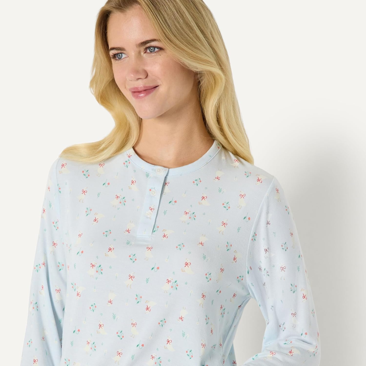 image:imageAmazon Essentials x Sofia Grainge Mommy and Me Long Sleeve Pajama SetLight Blue Geese