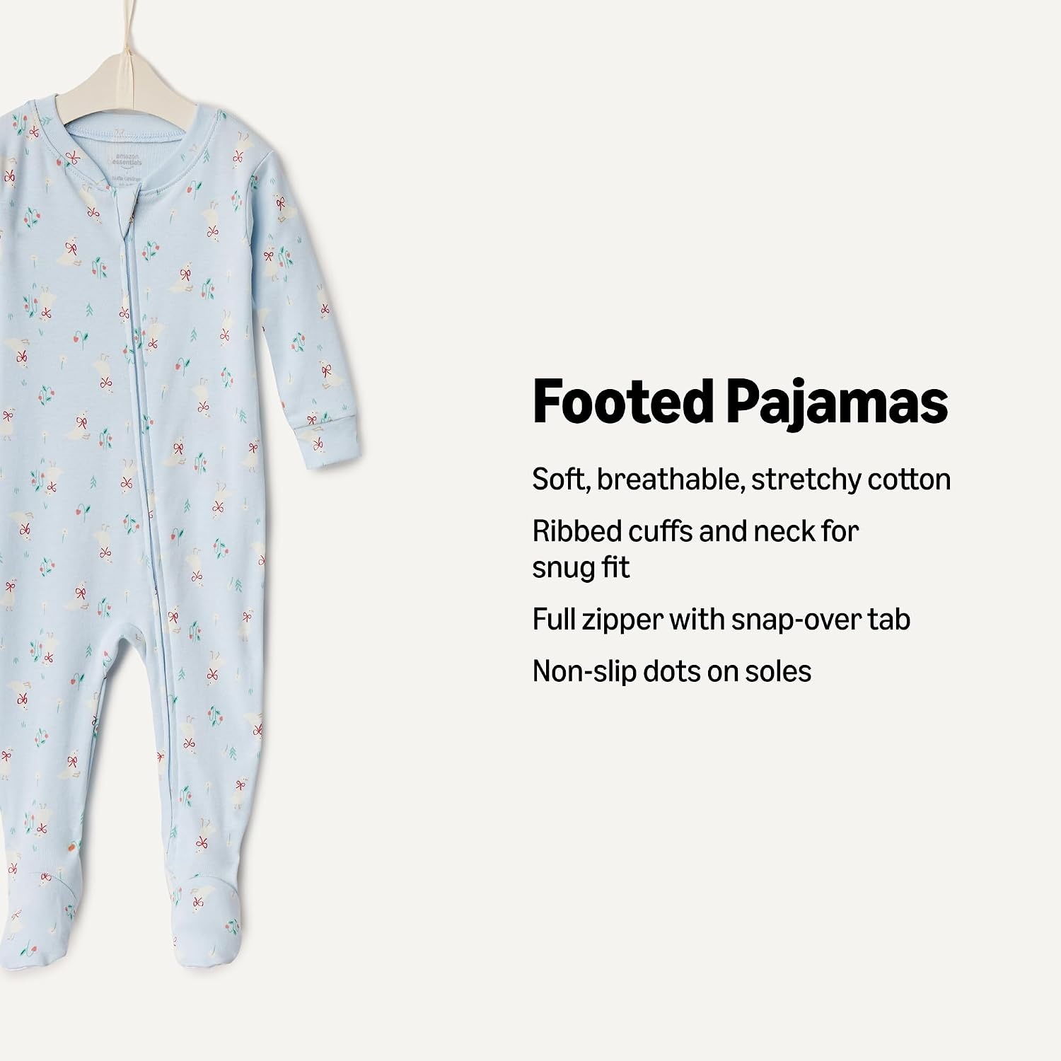 image:imageAmazon Essentials x Sofia Grainge Mommy and Me Long Sleeve Pajama SetLight Blue Geese
