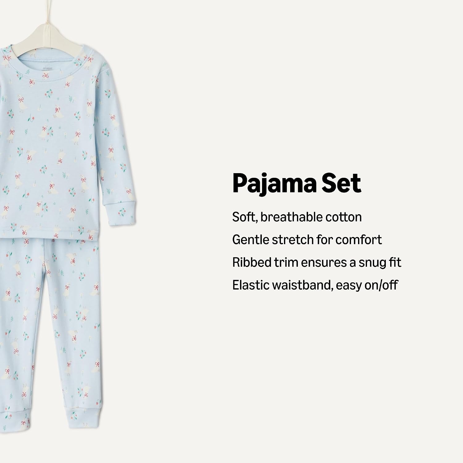 image:imageAmazon Essentials x Sofia Grainge Mommy and Me Long Sleeve Pajama SetLight Blue Geese