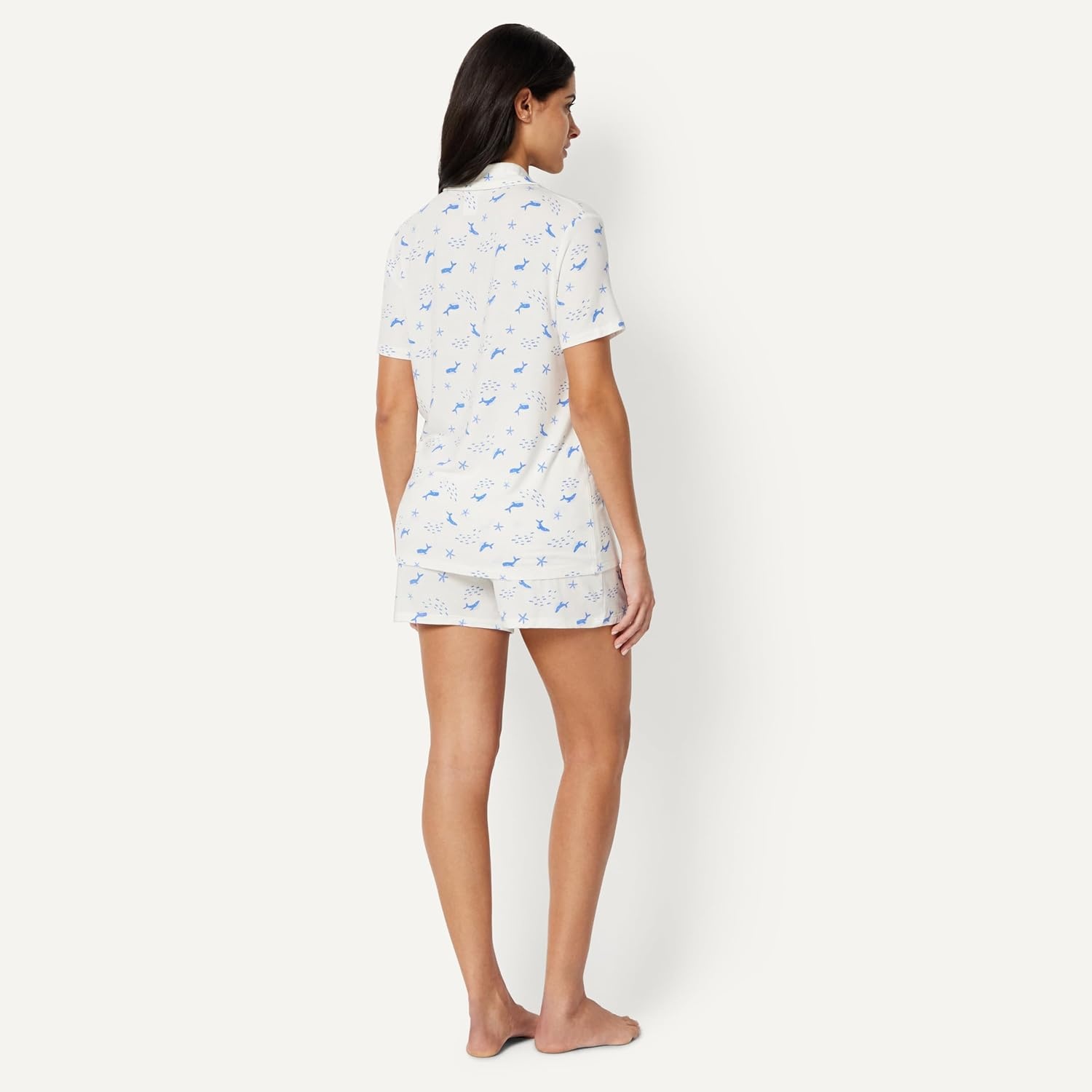 image:imageAmazon Essentials x Sofia Grainge Mommy and Me Short Sleeve Pajama SetIvory Whales