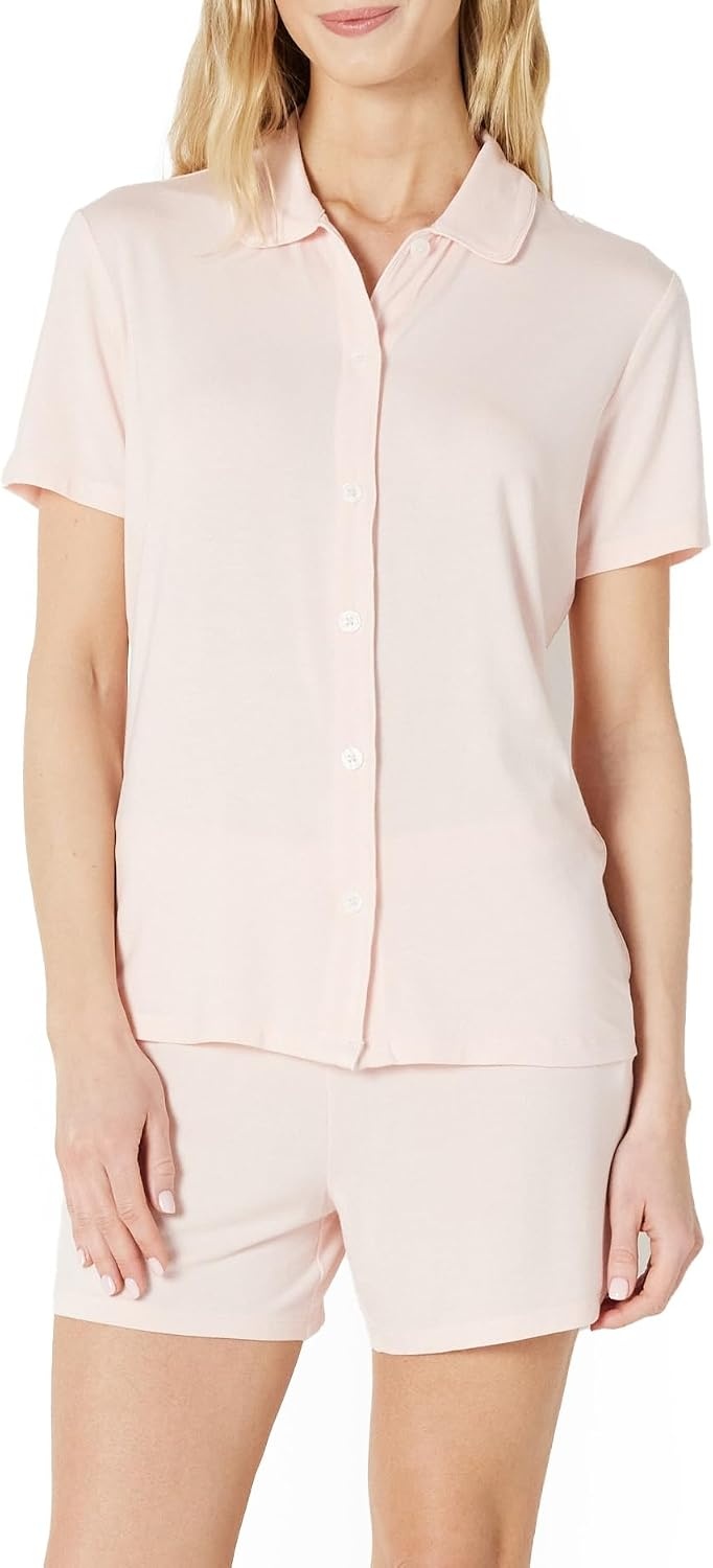 image:imageAmazon Essentials x Sofia Grainge Mommy and Me Short Sleeve Pajama SetLight Pink