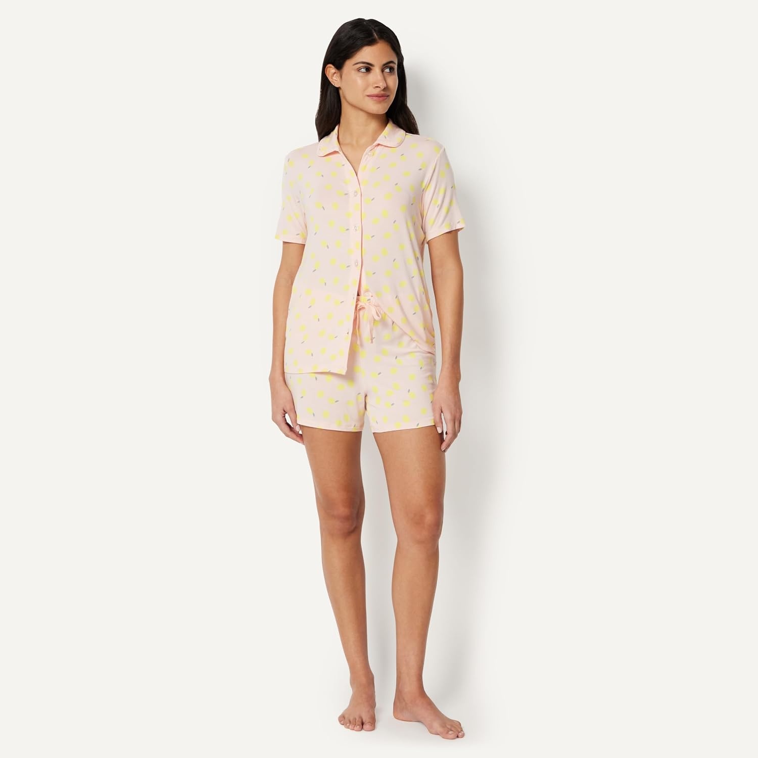 image:imageAmazon Essentials x Sofia Grainge Mommy and Me Short Sleeve Pajama SetLight Pink Lemon