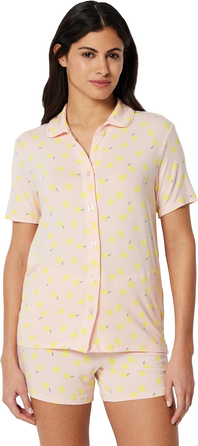 image:imageAmazon Essentials x Sofia Grainge Mommy and Me Short Sleeve Pajama SetLight Pink Lemon
