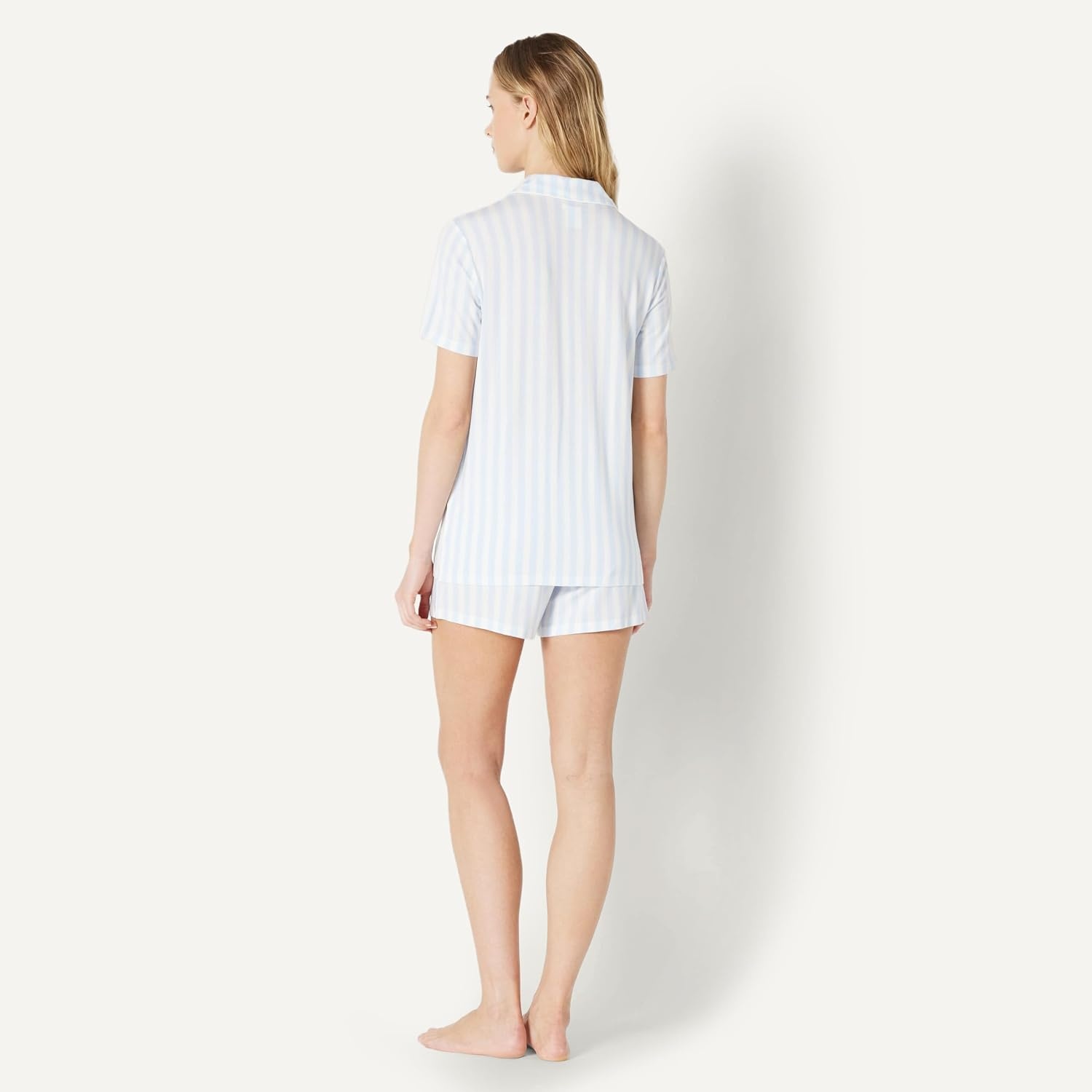 image:imageAmazon Essentials x Sofia Grainge Mommy and Me Short Sleeve Pajama SetPale Blue Bold Stripe