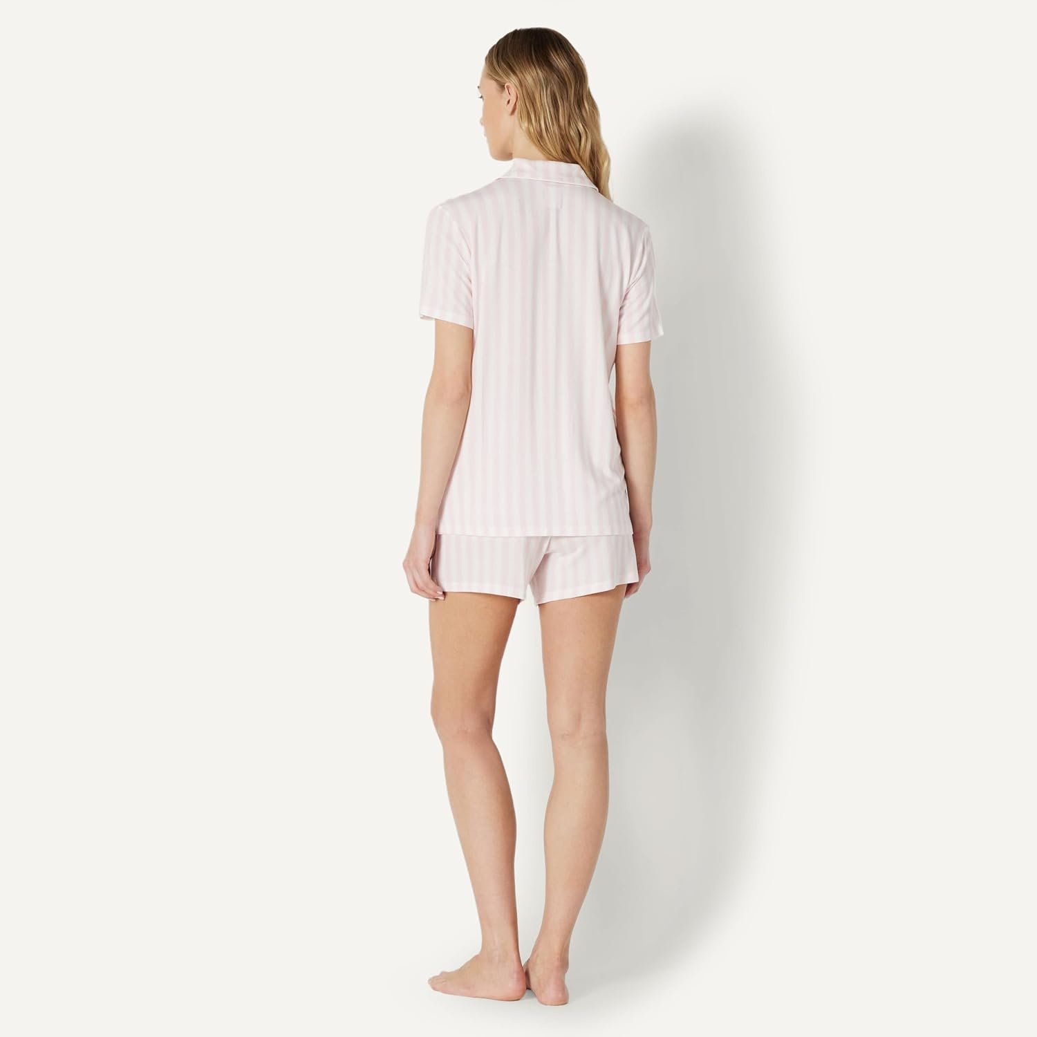 image:imageAmazon Essentials x Sofia Grainge Mommy and Me Short Sleeve Pajama SetPale Pink Bold Stripe