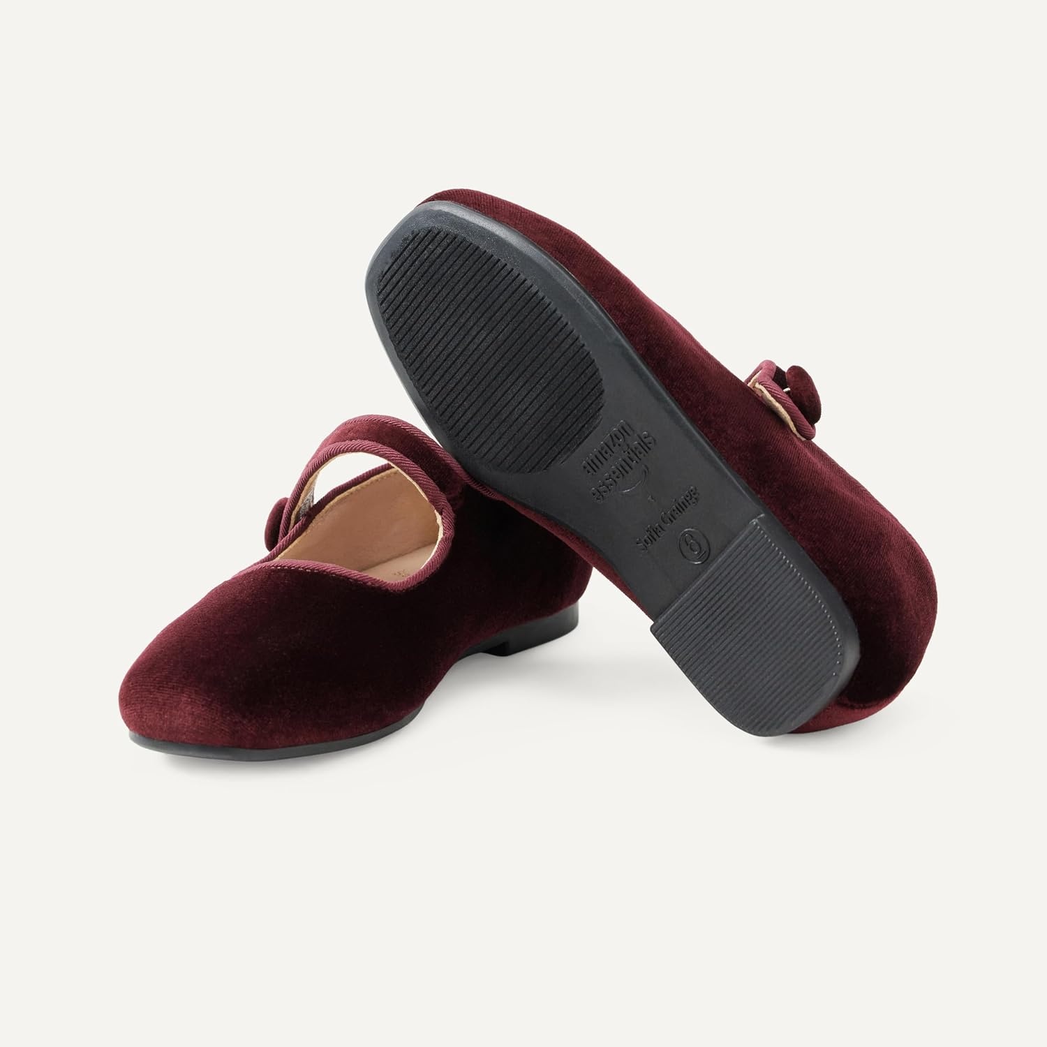 image:imageAmazon Essentials x Sofia Grainge Toddler Girls Mary Jane Ballet Flat ShoesBurgundy