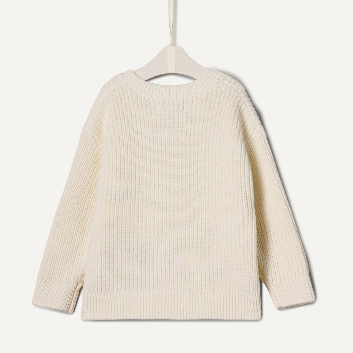 image:imageAmazon Essentials x Sofia Grainge Toddler and Baby Boys Cotton Knit Drop Shoulder Sweater with Ribbing at Neck Cuffs HemIvory