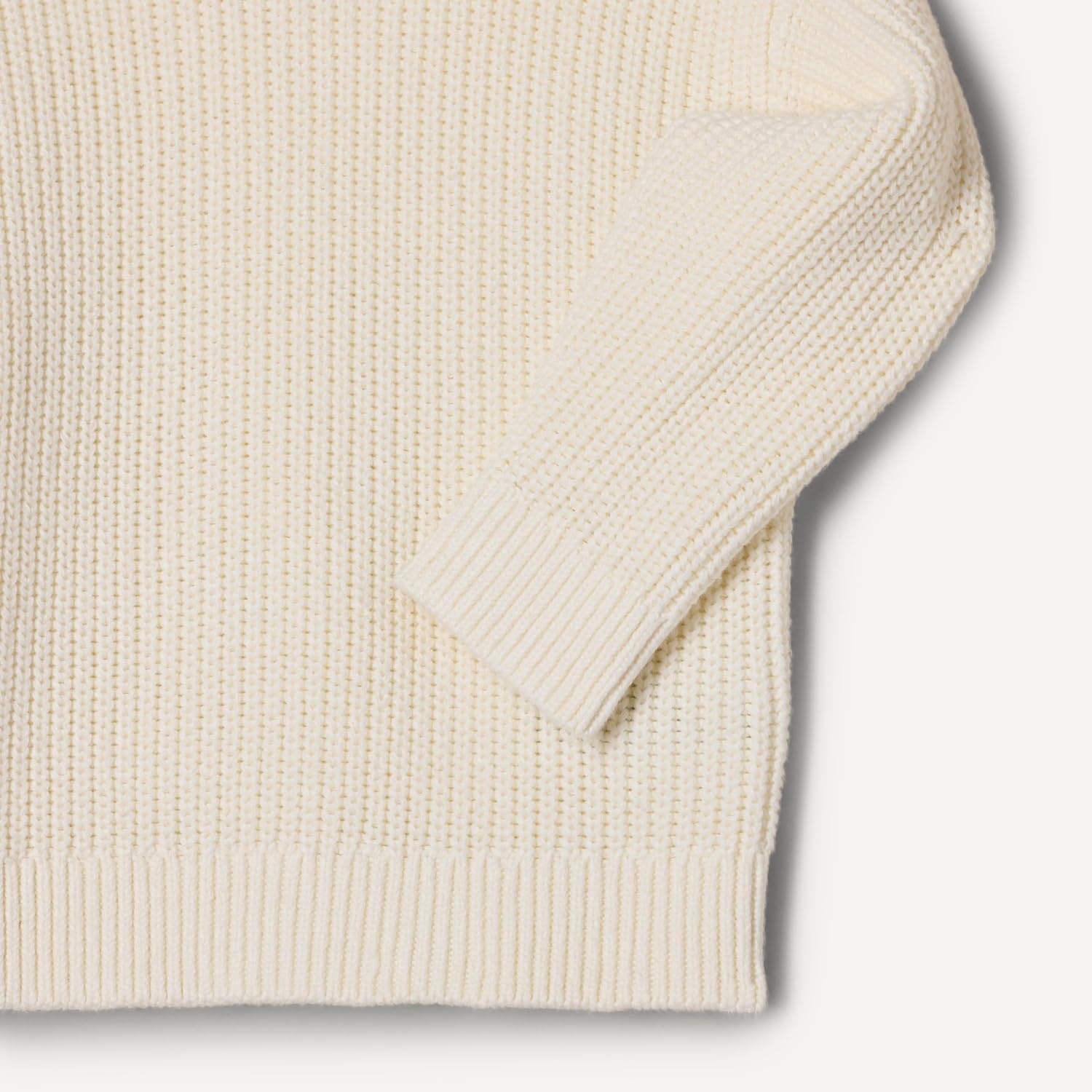image:imageAmazon Essentials x Sofia Grainge Toddler and Baby Boys Cotton Knit Drop Shoulder Sweater with Ribbing at Neck Cuffs HemIvory