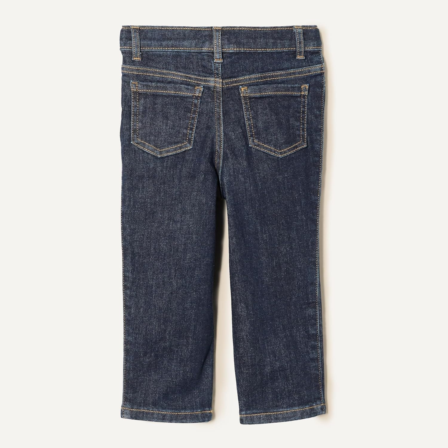 image:imageAmazon Essentials x Sofia Grainge Toddler and Baby Boys Regular Fit Straight Jeans with Elastic Waist Pull OnDark Indigo Wash