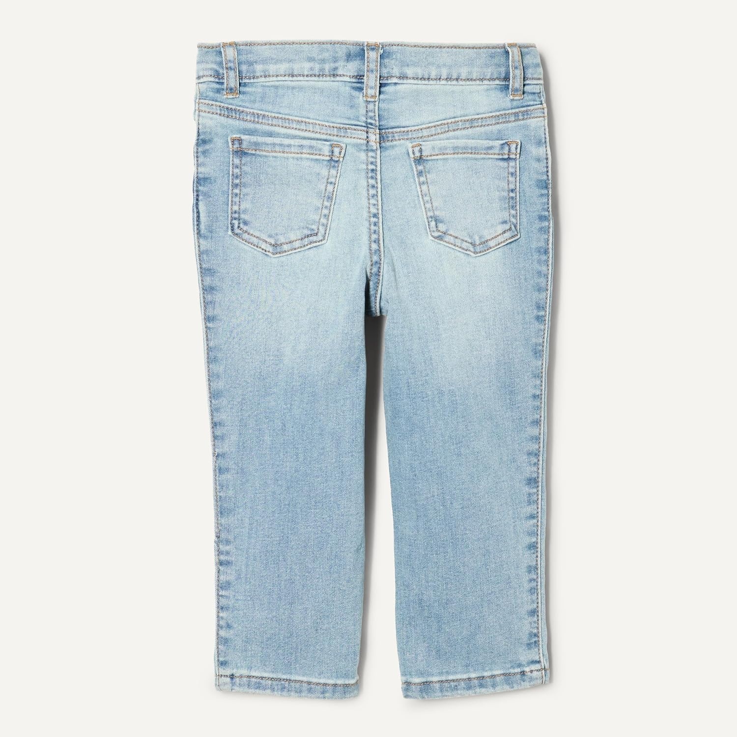 image:imageAmazon Essentials x Sofia Grainge Toddler and Baby Boys Regular Fit Straight Jeans with Elastic Waist Pull OnLight Indigo Wash
