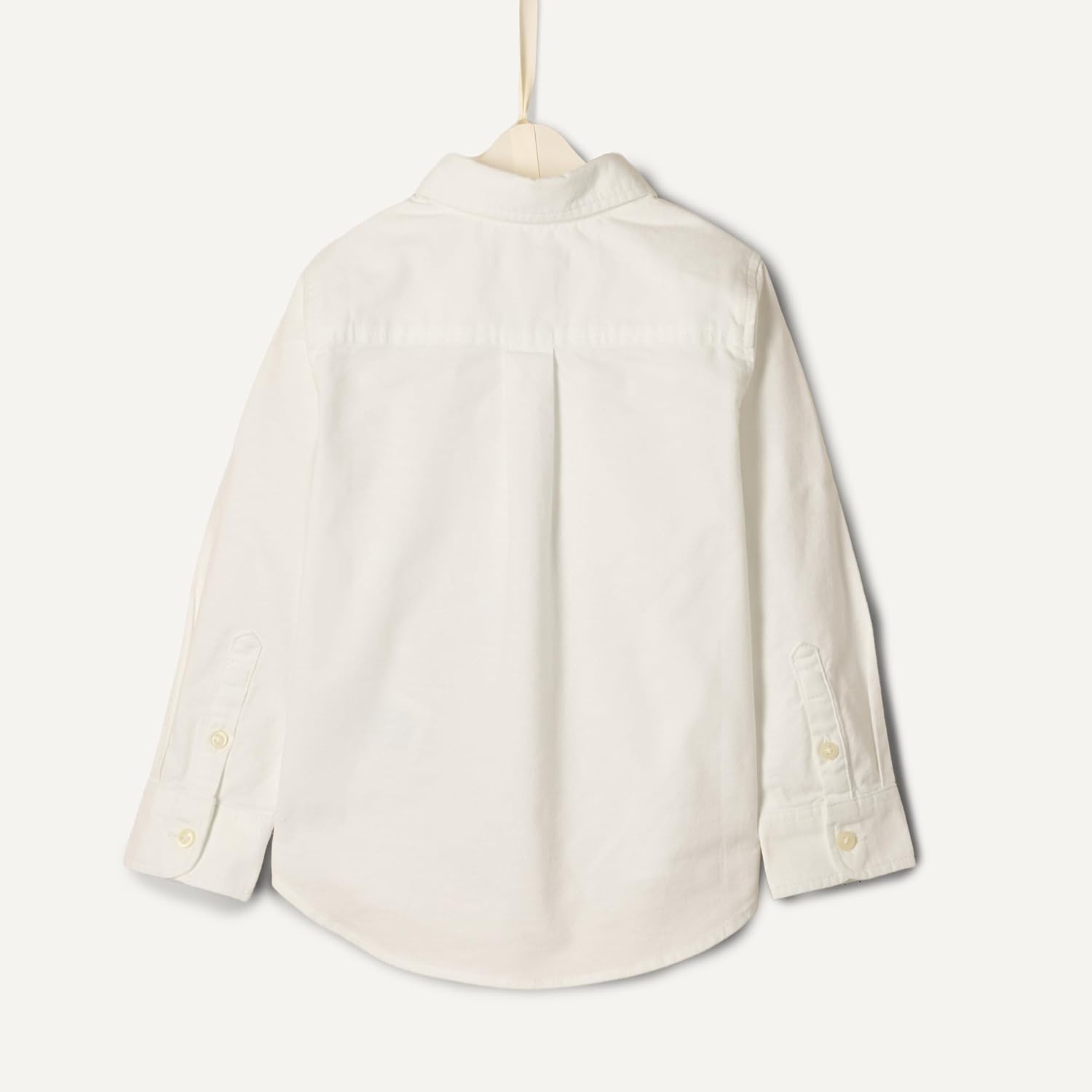 image:imageAmazon Essentials x Sofia Grainge Toddler and Baby Boys Stretch Oxford Band Collar Shirt with Patch PocketWhite