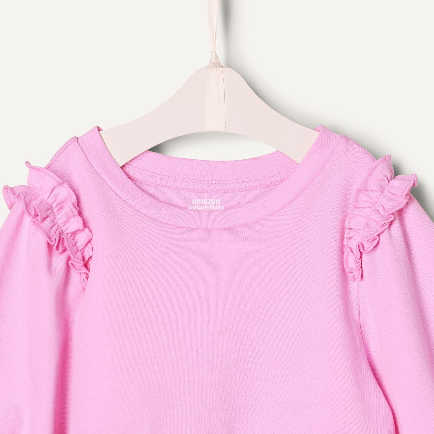 image:imageAmazon Essentials x Sofia Grainge Toddler and Baby Girls 34 Sleeve Knit TopPinkSmall Ladybugs