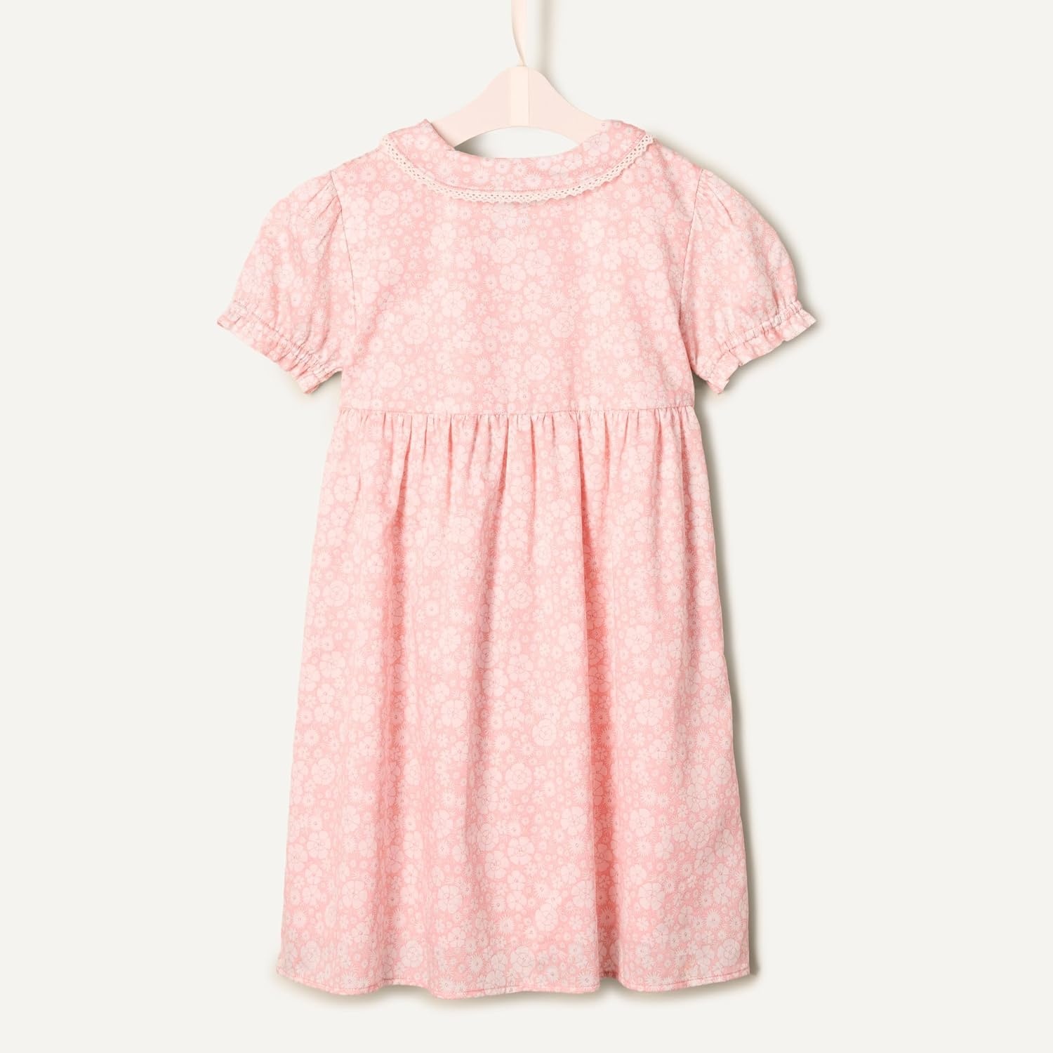 image:imageAmazon Essentials x Sofia Grainge Toddler and Baby Girls Cotton Sateen Dress with CollarPink Ivory Delicate Floral