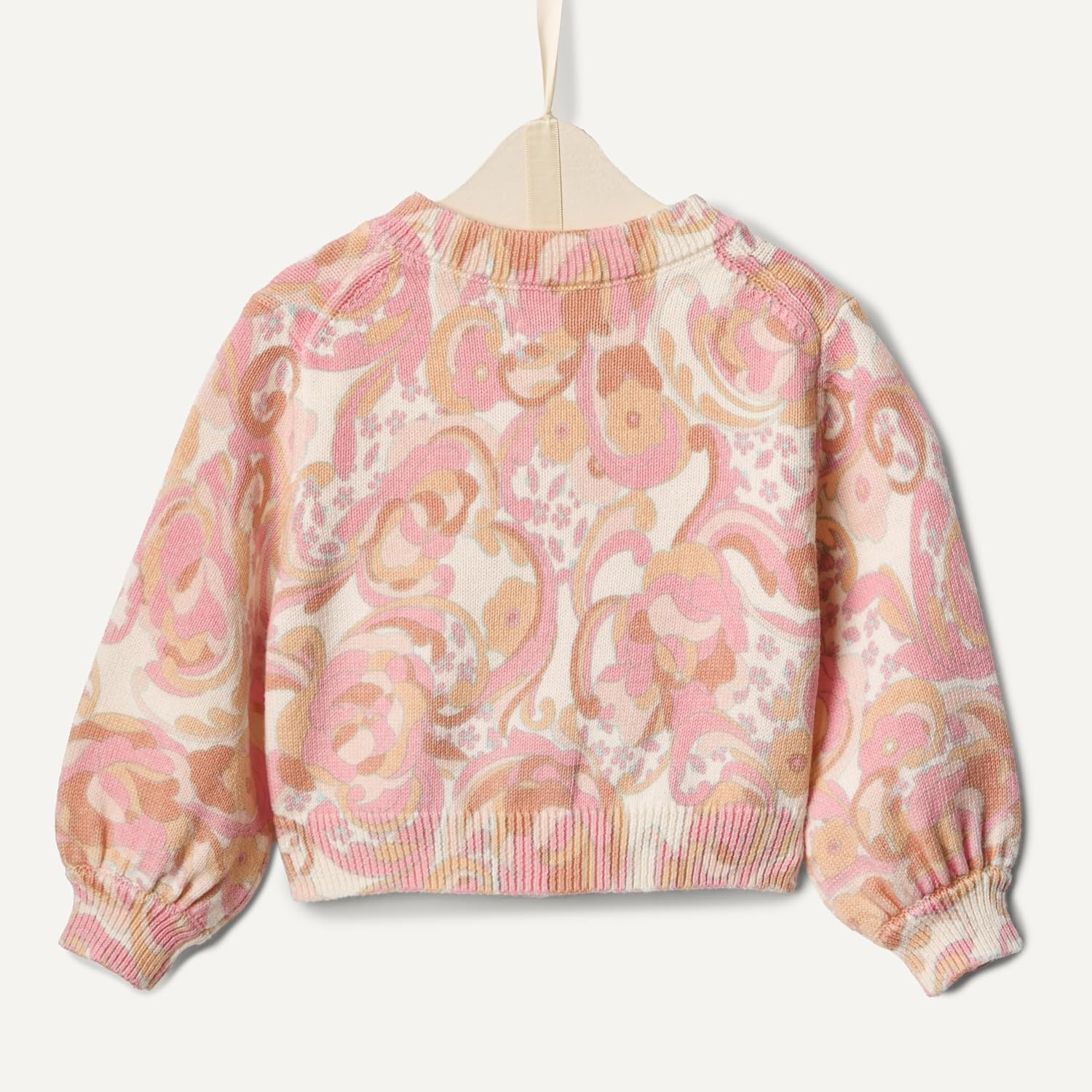 image:imageAmazon Essentials x Sofia Grainge Toddler and Baby Girls Lightweight Cotton Cardigan SweaterPeach Craft Floral