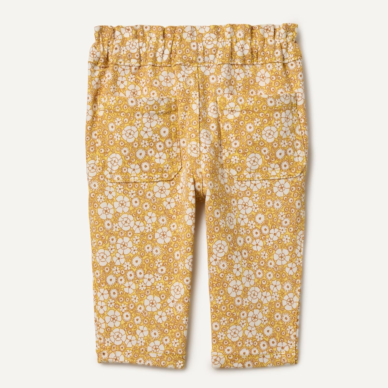 image:imageAmazon Essentials x Sofia Grainge Toddler and Baby Girls Straight Leg Jean with RuffleLight Yellow Delicate Floral